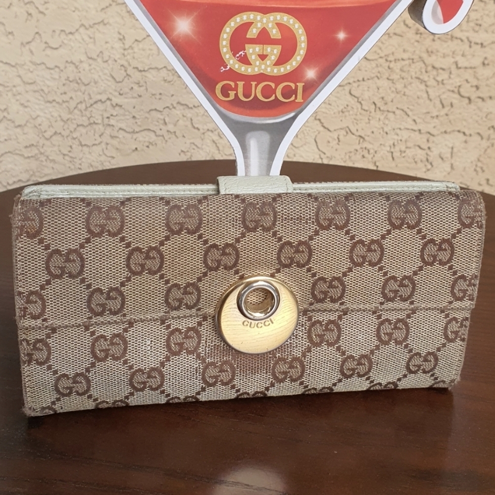 Gucci Eclipse Continental Flap Long Wallet Monogr… - image 1